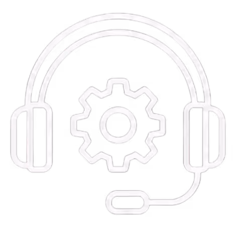 Icon of three horizontal server units connected by dotted lines on a black background.