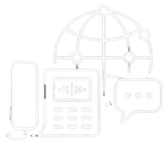 Icon of three horizontal server units connected by dotted lines on a black background.